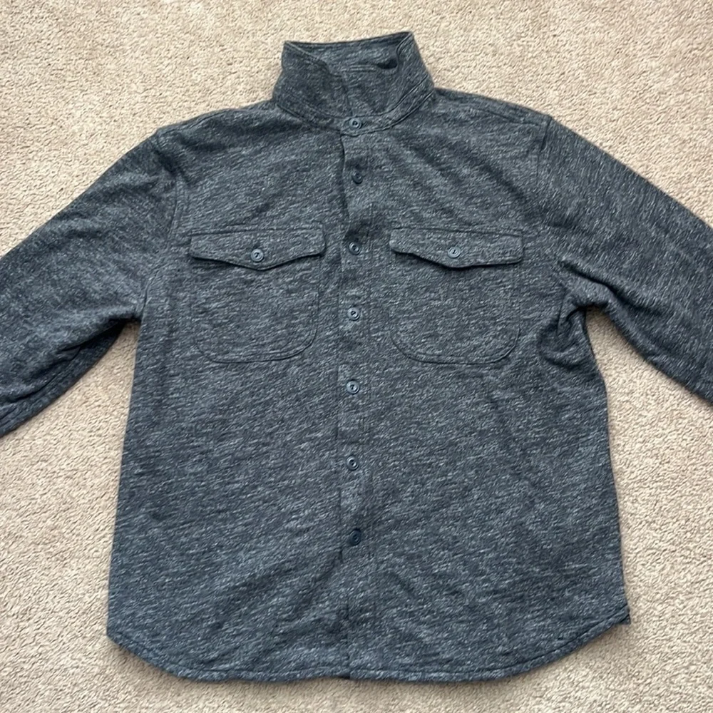 J. Crew Long Sleeve Button Up Collared Gray Wash Shirt Size XL